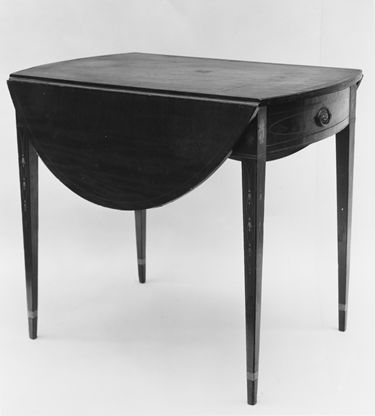 Photograph of a drop-leaf Pembroke table donated by members of the Committee of the Bertha King Benkard Memorial Fund 