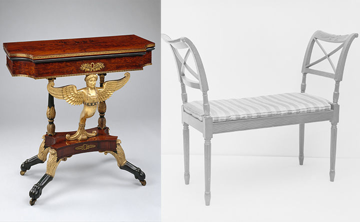 Artworks from a Timeline of Art History essay on the furniture making of Duncan Phyfe (1770–1854) and Charles-Honoré Lannuier (1779–1819)