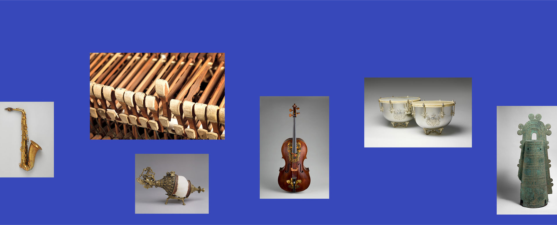 Images of some of the musical instruments from The Met's diverse collection