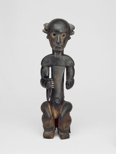 Figure from a Reliquary Ensemble: Seated Male Holding Horn