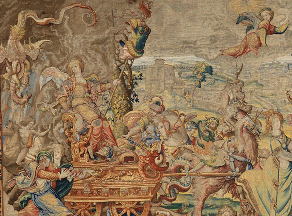 Detail showing the seven-headed dragon