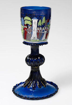 Wineglass or Sweetmeat Cup (<i>Confittiera</i>) with Scenes of Virgil and Febilla