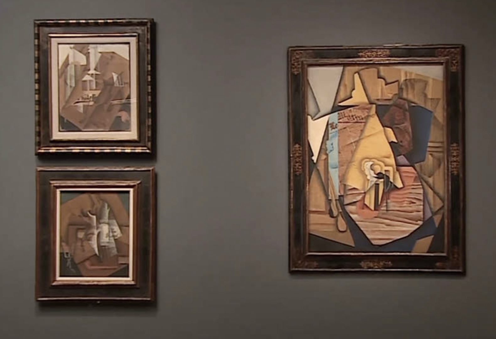 Gallery wall with three Juan Gris paintings: 