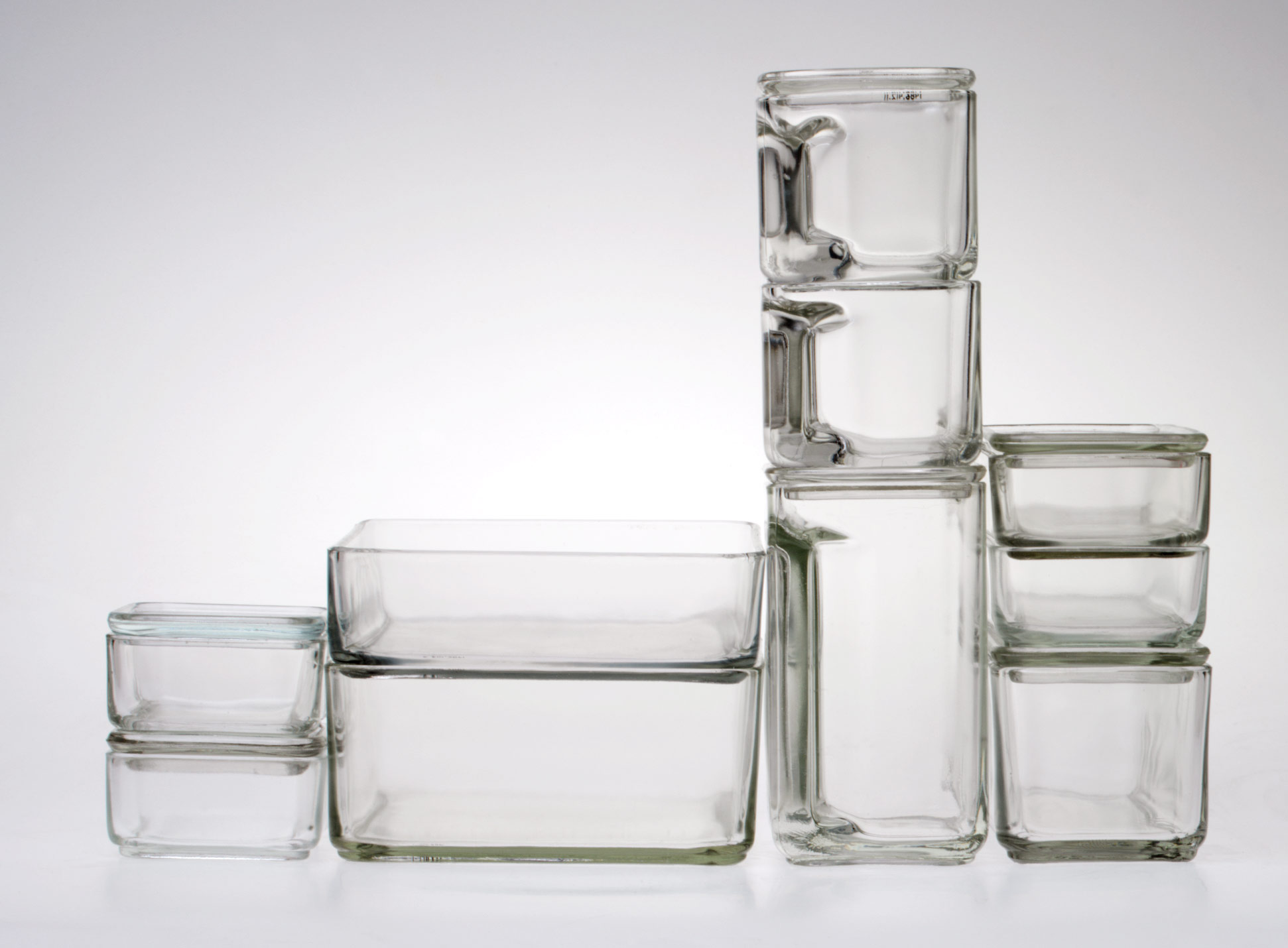 stackable glass jars