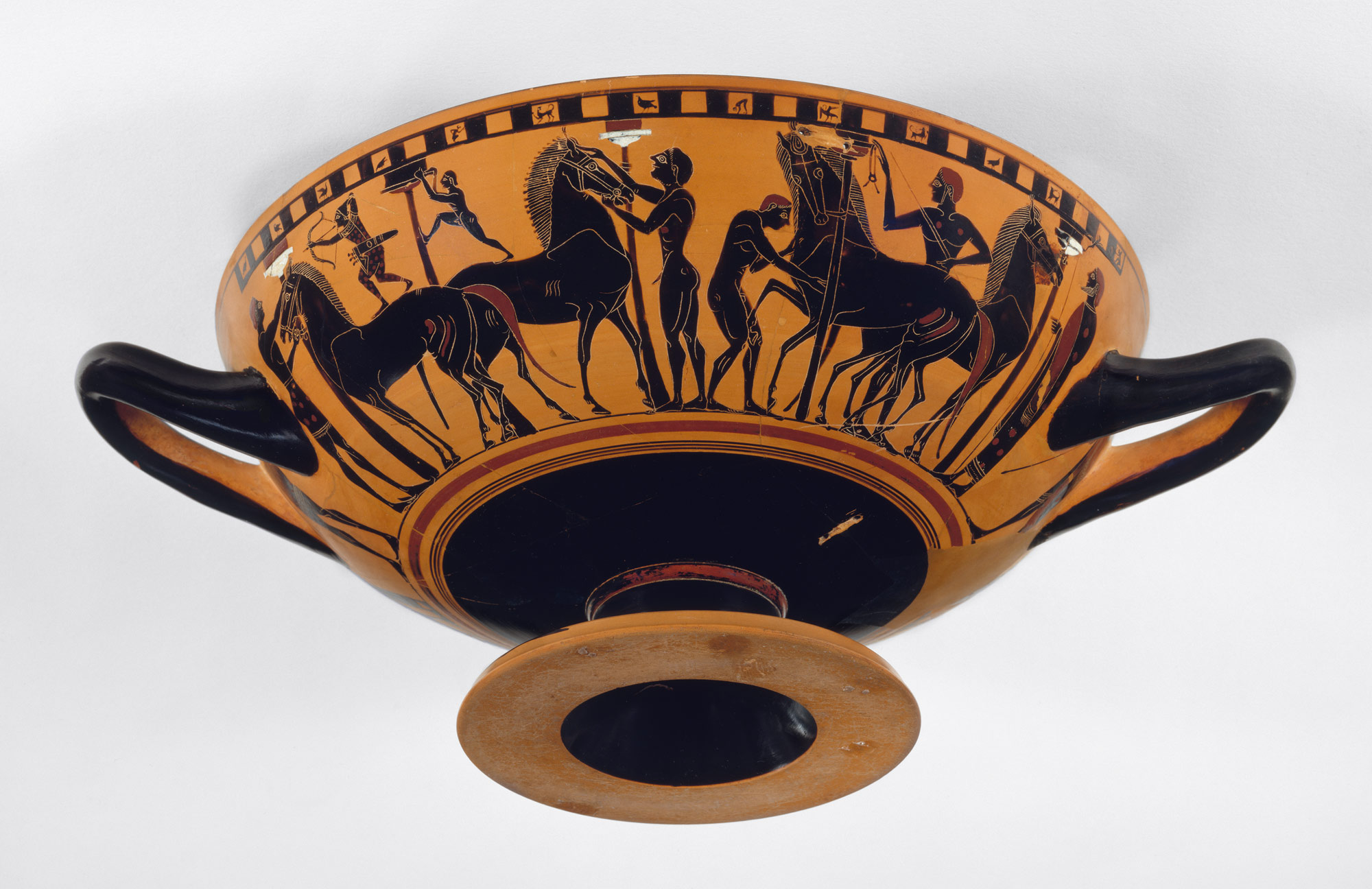 Terracotta Kylix Drinking Cup Attributed To The Amasis Painter Work Of Art