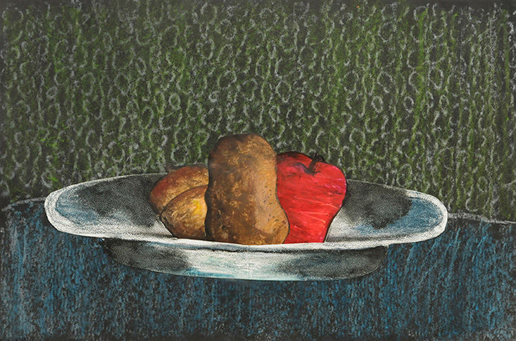 Still Life with Red Apple