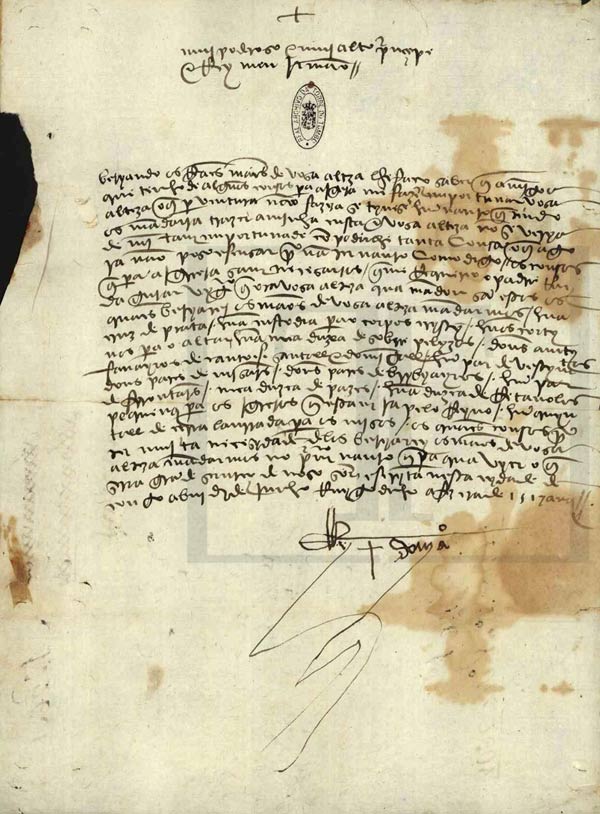 Letter from Afonso I of the Kongo to Manuel I of Portugal