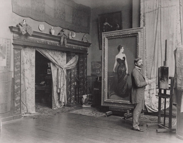 Sargent in his Studio in Paris with Madame X on the easel