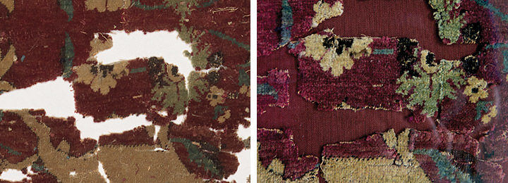Before and after close-up images of restoration