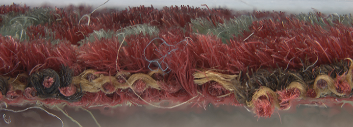 Close up of carpet weave