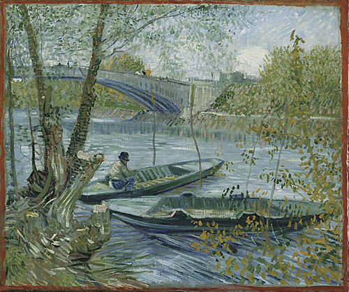 Fishing in Spring, The Pont de Clichy (Asnières)