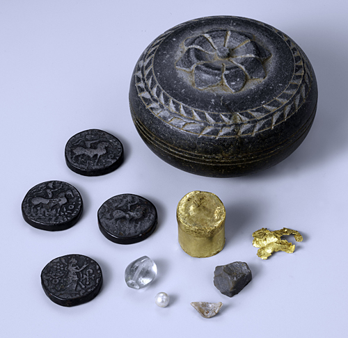 Reliquary with contents