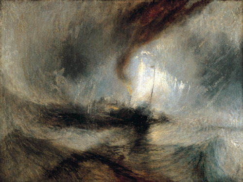 Snow Storm—Steam Boat off a Harbour's Mouth Making Signals in Shallow Water, and Going by the Lead. The Author Was in this Storm on the Night the <i>Ariel</i> Left Harwich