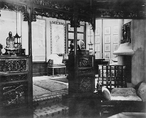 View of Chinese Room from the octagonal pavilion, Laurelton Hall