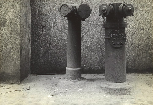 [Pair of Siamese Standpipes, New York City]