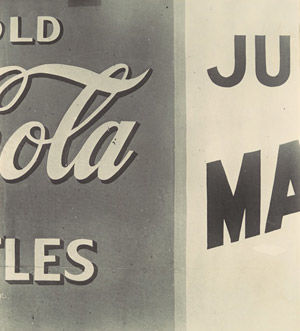[Coca-Cola and Malted Milk Sign Details, New York City]