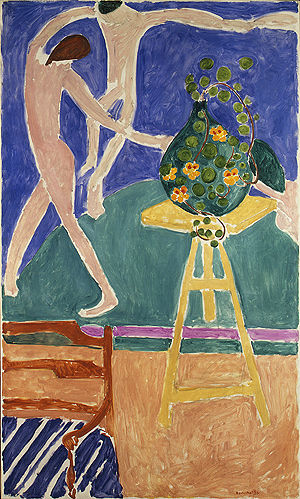 Nasturtiums with the Painting "Dance II"