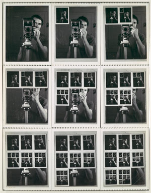 Nine Polaroid Photographs of a Mirror