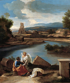 Landscape with Saint Matthew (detail)