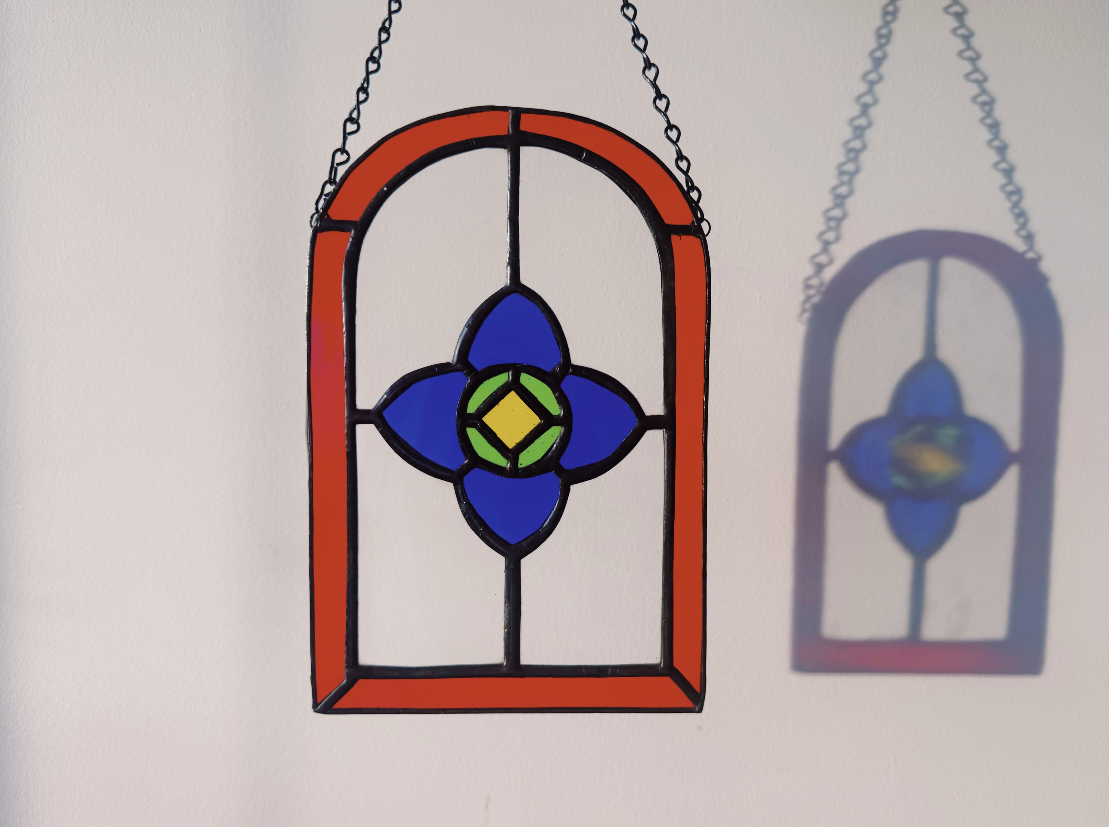 colorful stained glass panel