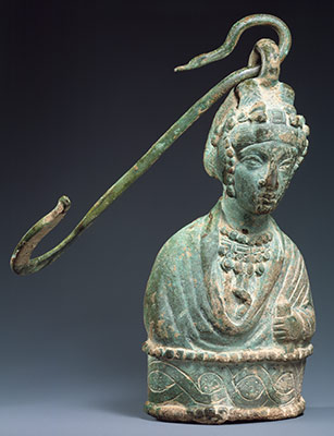 Steelyard Weight with a Bust of a Byzantine Empress and a Hook