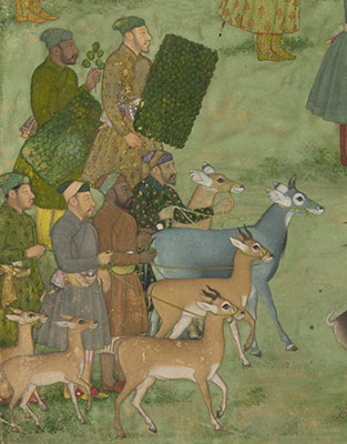 The Emperor Aurangzeb Carried on a Palanquin